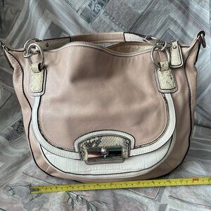 Coach snakeskin accent bag